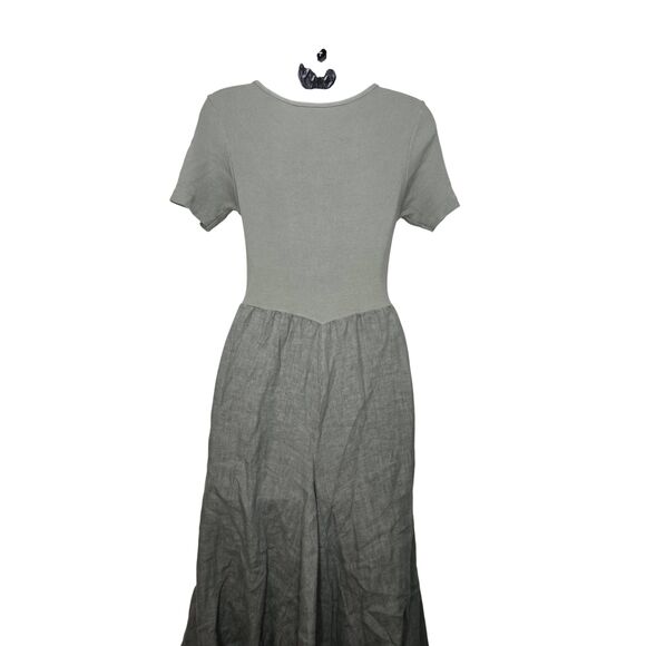 Inizio Linen Dress Size Small Lagenlook Pockets Artsy - Picture 3 of 8